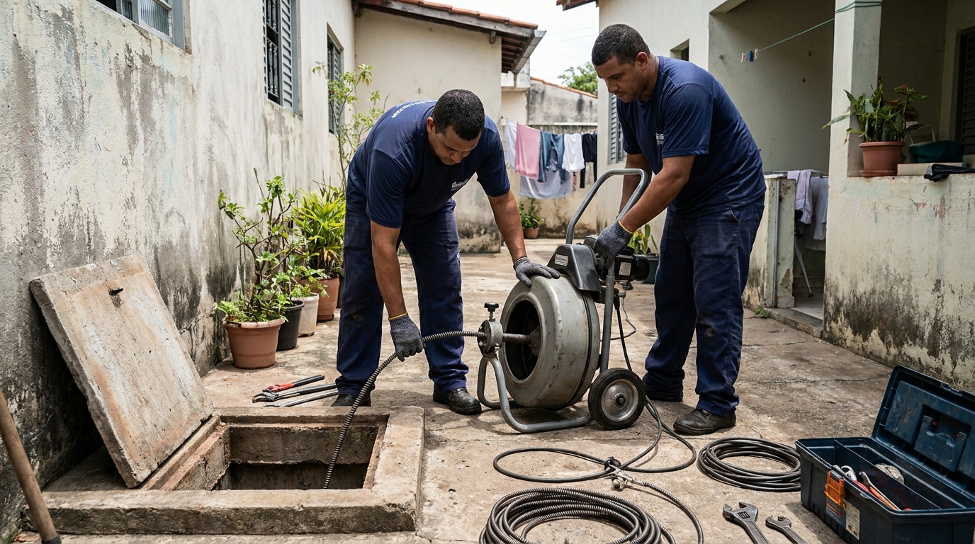 Desentupimento de Coluna Sanitária na Avenida, Santa Cruz do Sul‑RS